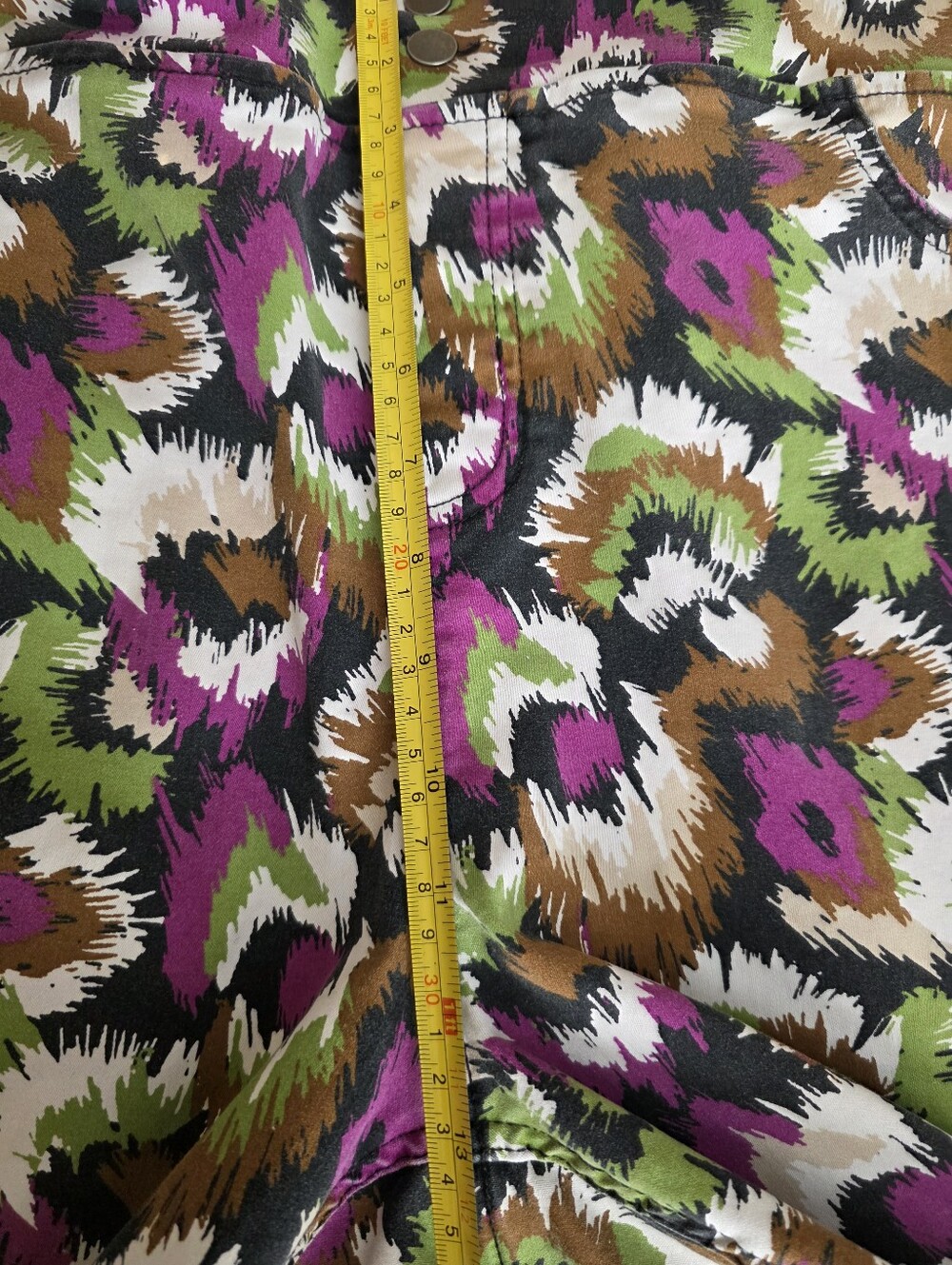 * Terra & Sky Jeggings Womens Plus Size 1x 16w-18w Skinny Mid Rise Purple Green - Picture 10 of 11